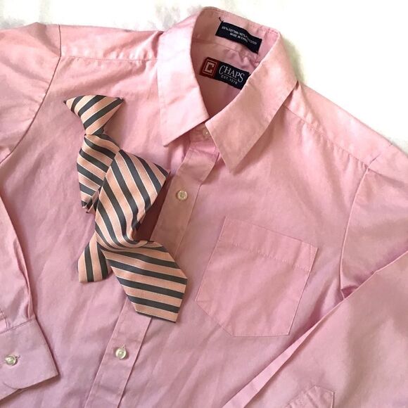 Striped Polyester Clip On Tie - Picture 1 of 7